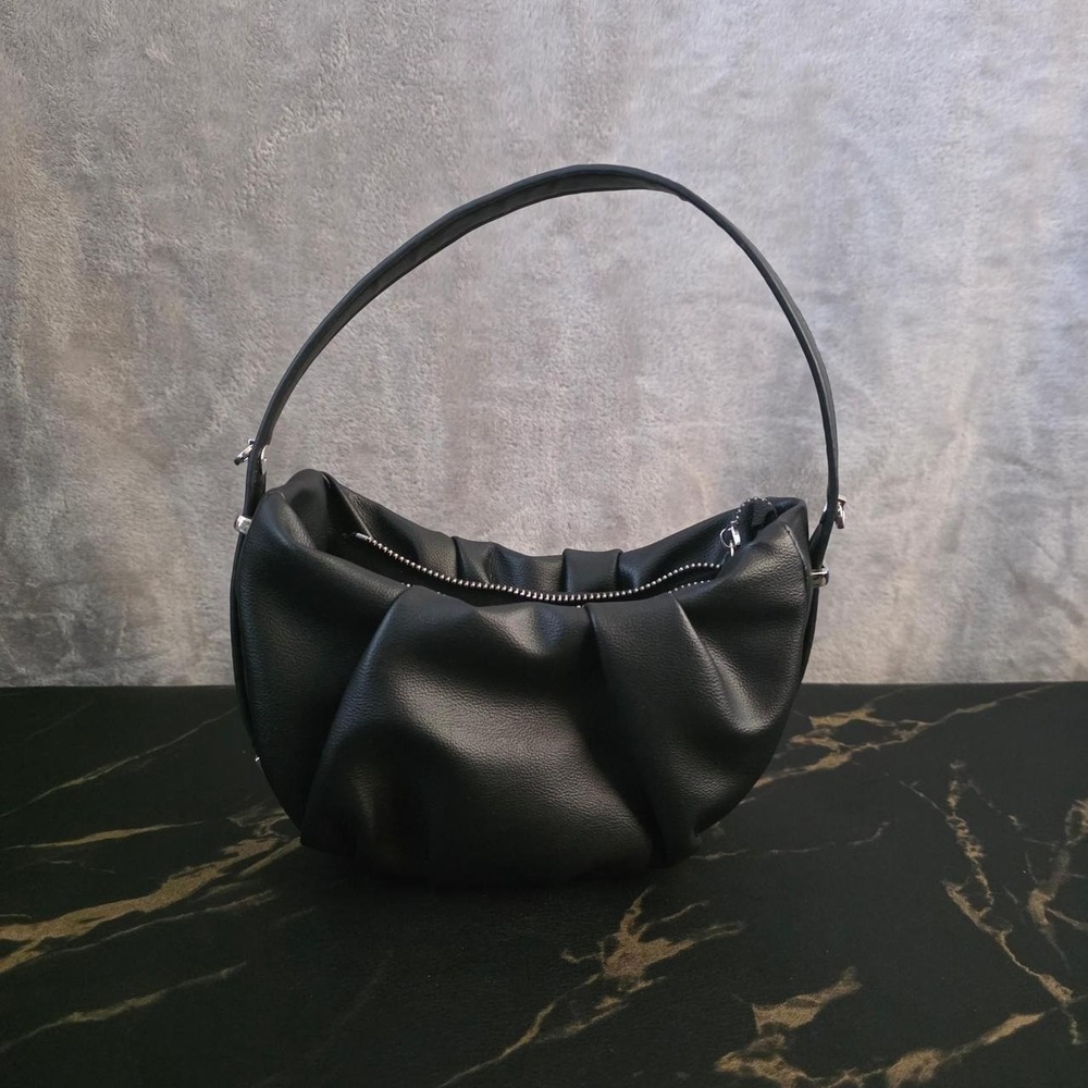 Faux leather Street Level handbag w/ adjustable handle and silver hardware